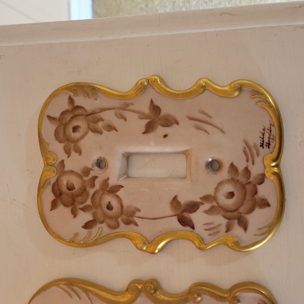 Outlet And Light Switch Handpainted And Gilding Covers - Picture 3 of 17